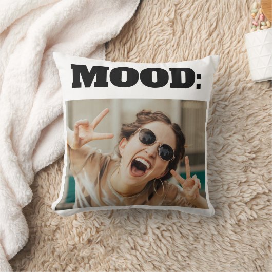ミニマルカスタムMOOD写真おもしろいの追加 クッション (ブランケット)