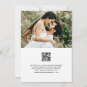 ミニマルカスタムScript Names写真の結婚Webサイト セーブザデート (裏面)