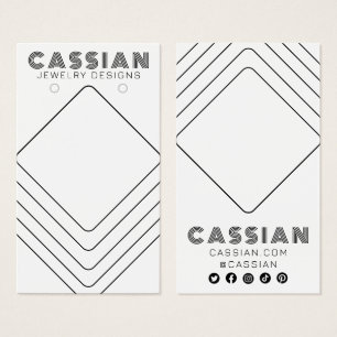 ミニマルカッコいいラインイヤリングジュエリー表示カード