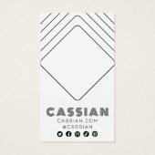 ミニマルカッコいいラインイヤリングジュエリー表示カード (裏面)