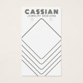 ミニマルカッコいいラインイヤリングジュエリー表示カード (正面)