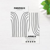 ミニマルカッコいいラインイヤリングジュエリー表示カード (デスク)