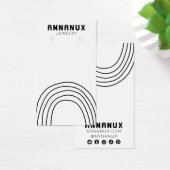 ミニマルカッコいいラインイヤリングジュエリー表示カード (デスク)