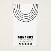 ミニマルカッコいいラインイヤリングジュエリー表示カード (裏面)