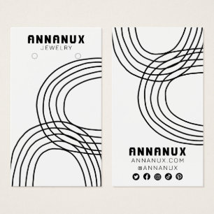 ミニマルカッコいいラインイヤリングジュエリー表示カード