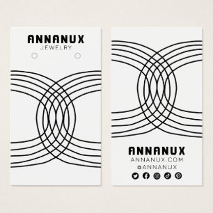 ミニマルカッコいいラインイヤリングジュエリー表示カード