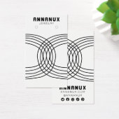 ミニマルカッコいいラインイヤリングジュエリー表示カード (デスク)