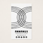 ミニマルカッコいいラインイヤリングジュエリー表示カード (裏面)