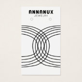 ミニマルカッコいいラインイヤリングジュエリー表示カード (正面)