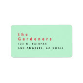 ミニマルカッコいいリストグリーンレッドブラック ラベル (正面)