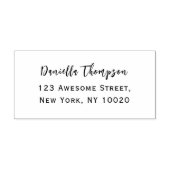 ミニマルカッコいいリスト署名名文字差出人住所 ラバースタンプ (インプリント)