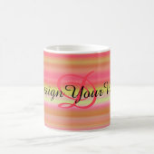 ミニマルカラフルエレガントレインボーストライプ コーヒーマグカップ (中央)