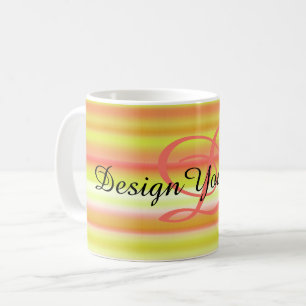 ミニマルカラフルエレガントレトロストライプパターン コーヒーマグカップ