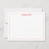 ミニマルカラフルスストライプクラシックシック ノートカード (正面)