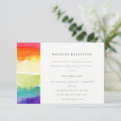 ミニマルカラフルプライドレインボー式レセプション エンクロージャーカード (スタンド正面)