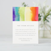 ミニマルカラフルプライドレインボー結婚の詳細 エンクロージャーカード (スタンド正面)