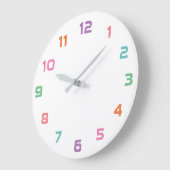 ミニマルカラフルム壁時計 ラージ壁時計 (傾斜)