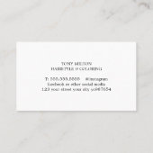 ミニマルカラフルラグラディエント黒鋏の髪 名刺 (裏面)