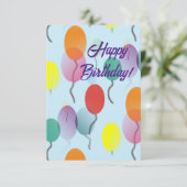 ミニマルカラフルリストバルーンハッピーバースデーカード カード (スタンド正面)