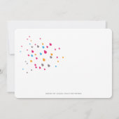 ミニマルカラフルリストベイビーシャワー招待状丸 招待状 (裏面)