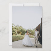 ミニマルカラフルリストWildflower Photo結婚's 招待状 (裏面)