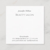 ミニマルカラフルレインボーおもしろいのロゴ スクエア名刺 (裏面)