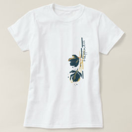 ミニマルカラフル花 Tシャツ