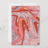 ミニマルカラフル芸術的モダン結婚抽象芸術 セーブザデート (裏面)