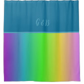 ミニマルカラフルlgbtqゲイプライド月 シャワーカーテン (正面)