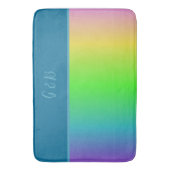 ミニマルカラフルlgbtqゲイプライド月 バスマット (正面縦)