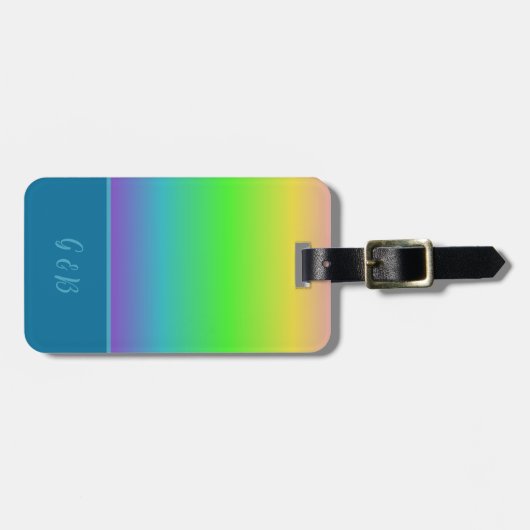 ミニマルカラフルlgbtqゲイプライド月 ラゲッジタグ (正面横)