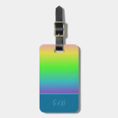 ミニマルカラフルlgbtqゲイプライド月 ラゲッジタグ (正面縦)