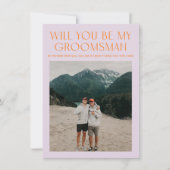 ミニマルカラーパレット写真 groom's men 情報カード 招待状 (正面)