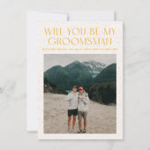 ミニマルカラーパレット写真 groom's men 情報カード 招待状 (正面)