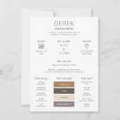 ミニマルカラーパレット写真 groom's men 情報カード 招待状 (裏面)