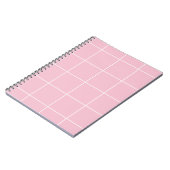 ミニマルカラー格子チェックパターン ノートブック (左側)