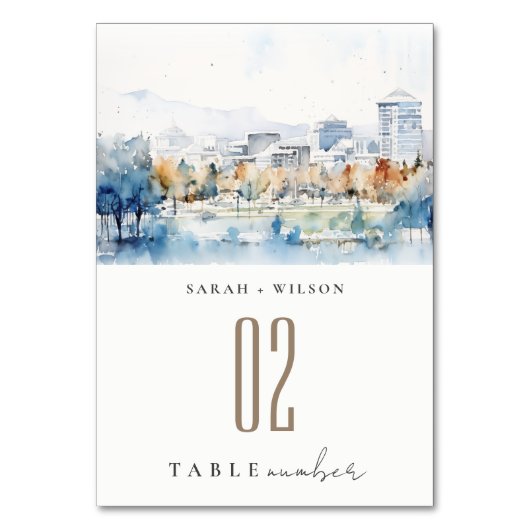 ミニマルカリフォルニア州サンノゼ結婚 テーブルナンバー (正面)