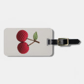 ミニマルガーリーリストクロチェットレッドさくらんぼサマーフレッシュ ラゲッジタグ (正面横)