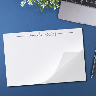 ミニマルガーリーリストコーラルパープルモノグラムフルネーム ペーパーパッド