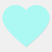 ミニマルガーリーリストシックなアクアブルーターコイズ ハートシール (正面)