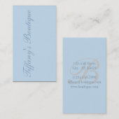 ミニマルガーリーリストシックなビーチチェーテルアクアブルー 名刺 (正面/裏面)
