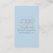 ミニマルガーリーリストシックなビーチチェーテルアクアブルー 名刺 (裏面)