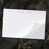 ミニマルガーリーリストピンクモノグラムのフルネーム ペーパーパッド