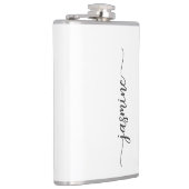 ミニマルガーリーリストホワイトモノグラム名スクリプト フラスク (右)