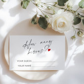 ミニマルキスブライダルシャワーゲーム数 エンクロージャーカード