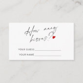 ミニマルキスブライダルシャワーゲーム数 エンクロージャーカード (正面)