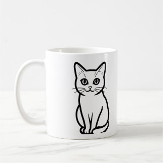 ミニマルキャットシルエットカップ コーヒーマグカップ