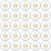 ミニマルキャンドルバニラ茶色金ゴールドラベルシート25 シール (正面)