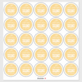 ミニマルキャンドルマンゴーイエローラベルシート25 シール (シート)