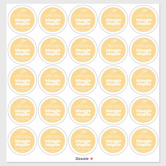 ミニマルキャンドルマンゴーイエローラベルシート25 シール (シート)